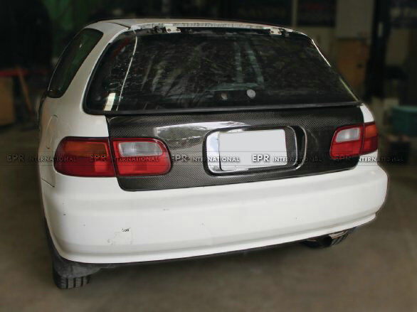 For Honda 1992-1995 EG Civic Hatch Carbon Fiber Rear Boot Trunk Lid Trim Add on - Fresh Stock Dated October 2025