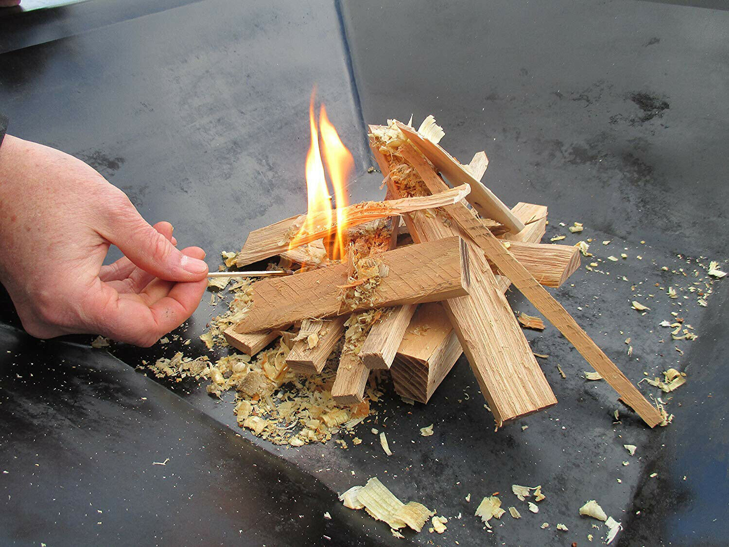 Home Fireplace Stove & Grill Firestarter in Decorative Tin Lights 128 Fires - Fresh Stock Dated October 2025