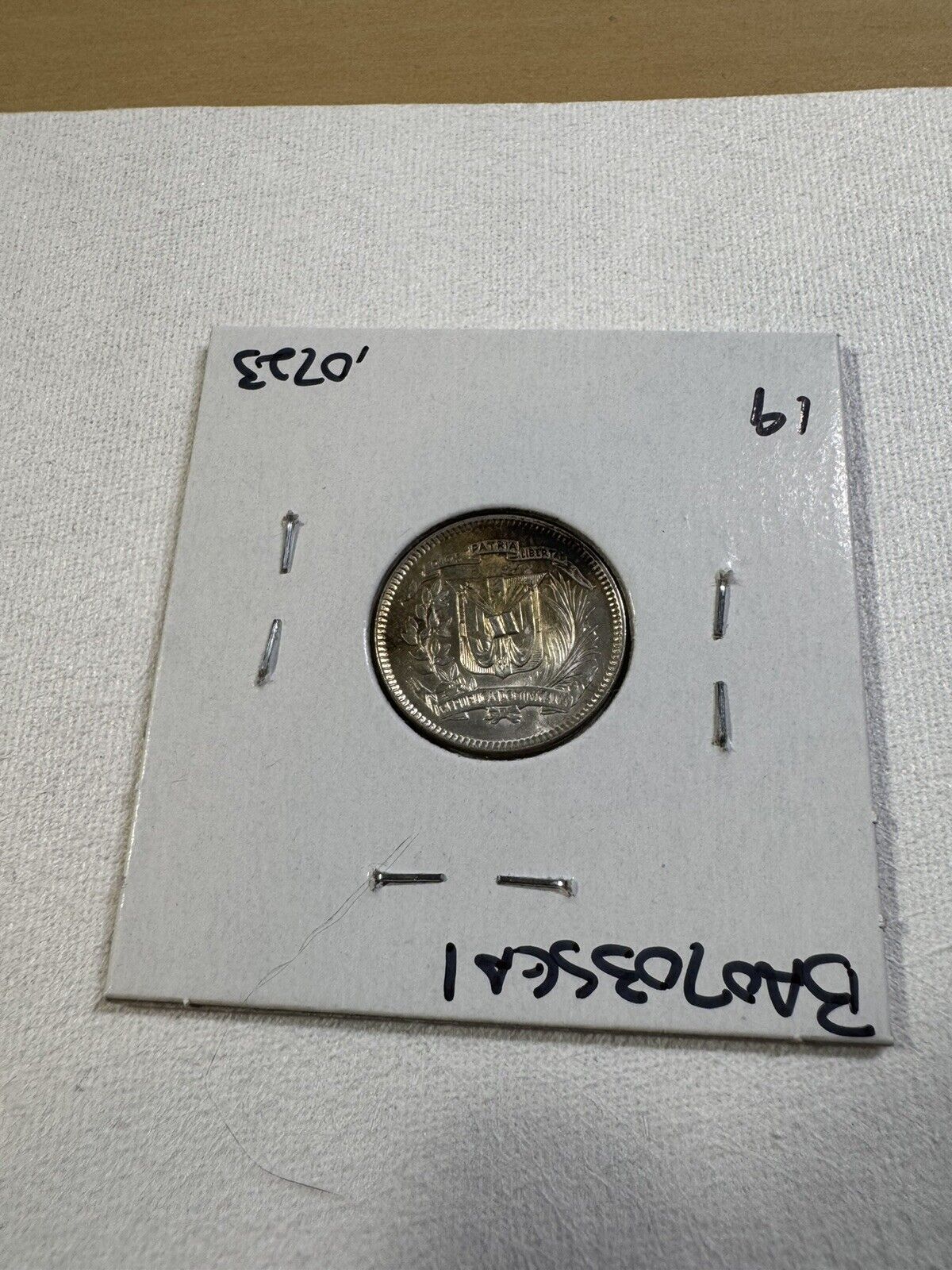 1961 Dominican Republic 10 Centavos Silver Coin - Fresh Stock Dated October 2025