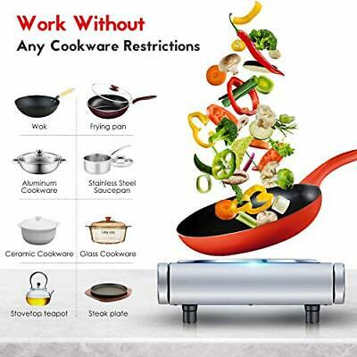 1800W Electric Hot Plate, Countertop Stove Infrared Ceramic Double burner - Fresh Stock Dated October 2025
