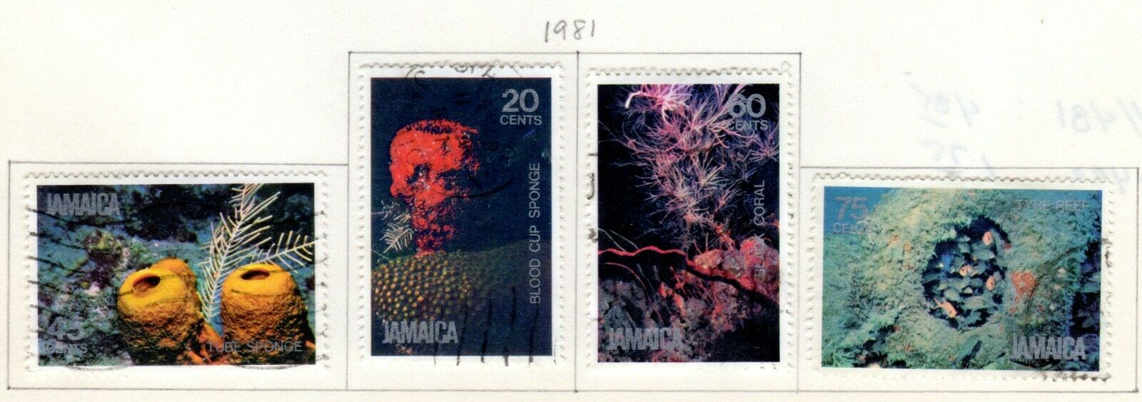 Jamaica Scott 465//498 Used on 2  Album Pages Issued 1979-1981 - Fresh Stock Dated October 2025