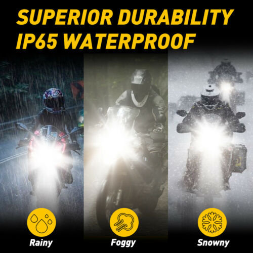 AUXITO H4 9003 HB2 LED Bulb Hi/Lo Beam White Motorcycle Headlight High Power M4 - Fresh Stock Dated October 2025