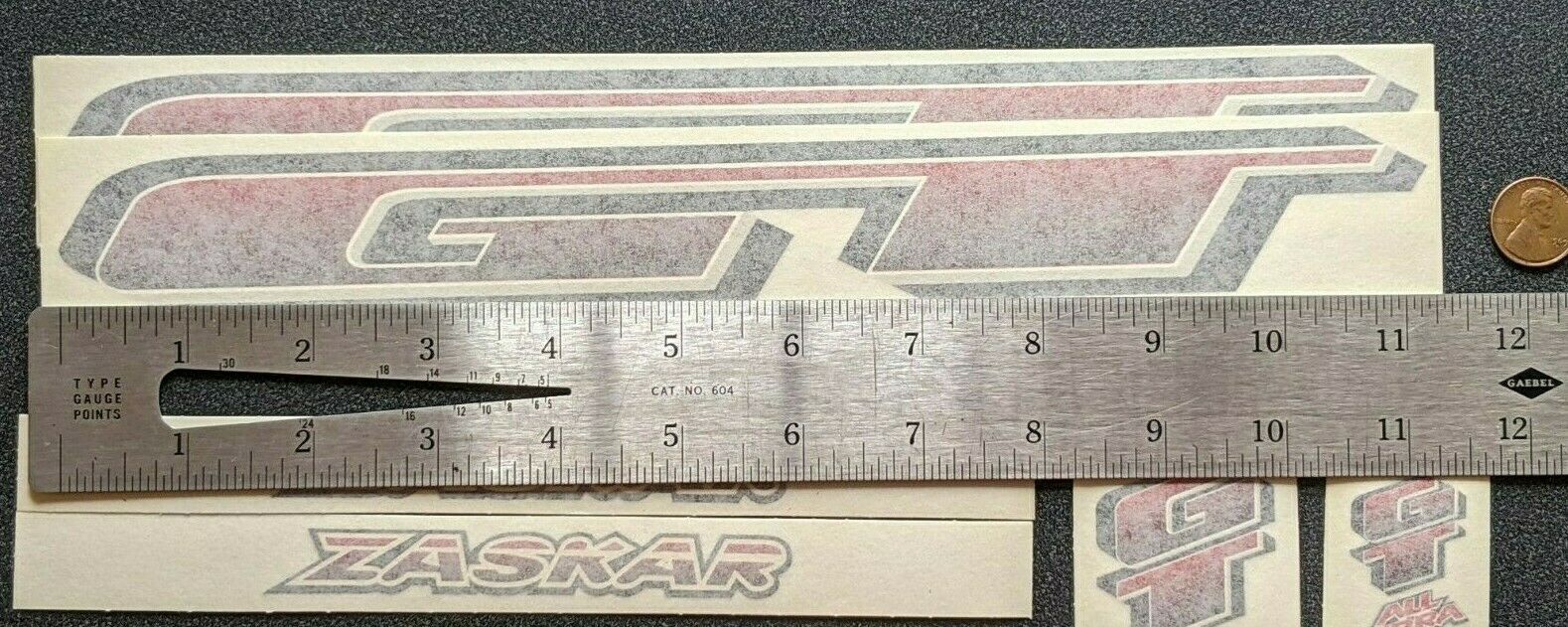 MTB GT ZASKAR  decal set  RTS Originals RED/WHITE - Fresh Stock Dated October 2025