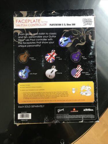 Official NIB Guitar Hero Faceplate Les Paul PS3 XBOX 360 Chrome Silver - Fresh Stock Dated October 2025