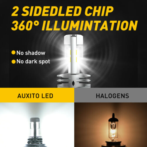 AUXITO H4 9003 HB2 LED Bulb Hi/Lo Beam White Motorcycle Headlight High Power M4 - Fresh Stock Dated October 2025