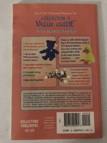 Ty's Beanie Babies Spring 1998 edition Collector's Value Guide - Fresh Stock Dated October 2025