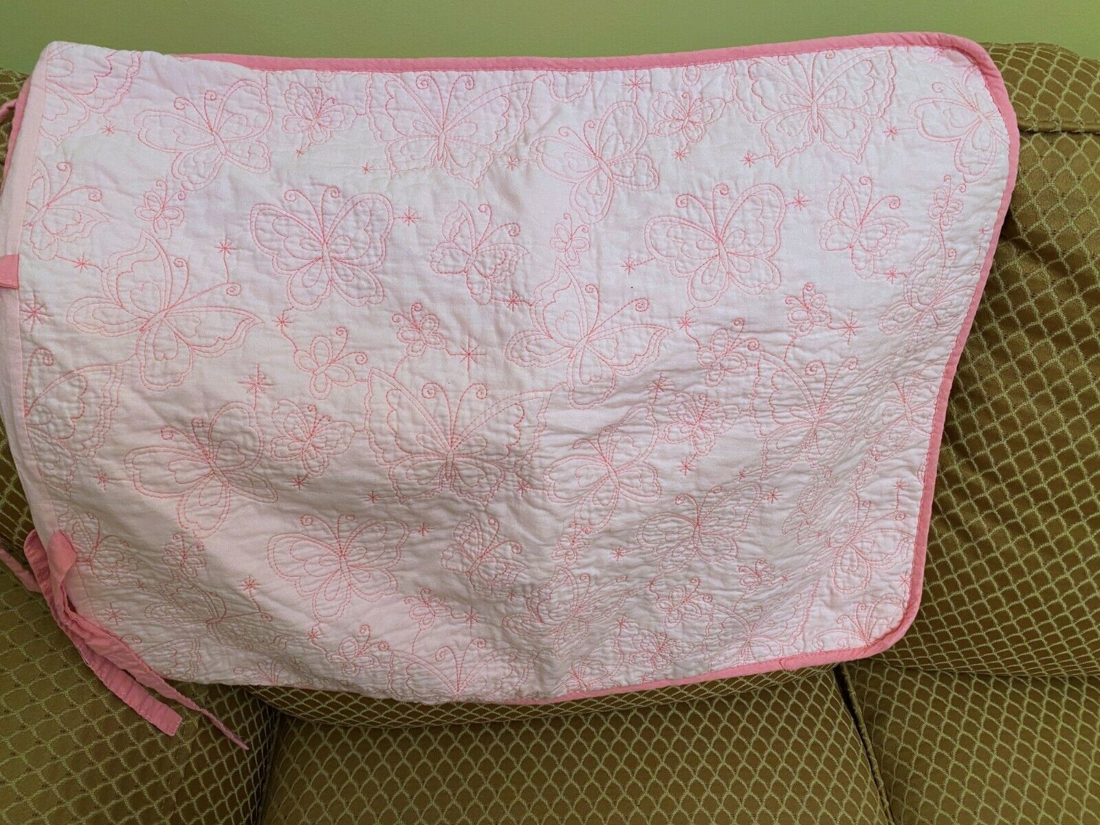 Frolics Pink Standard Sized pillow sham butterfly design 2 sided hot & pale Pink - Fresh Stock Dated October 2025