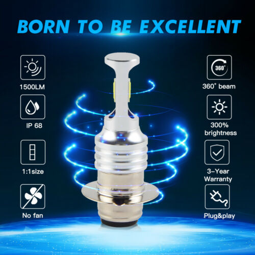 HM202 LED Headlight Bulbs x 2 50W 6500K For Honda CRF250X CRF450X 34901-GJ1-003 - Fresh Stock Dated October 2025