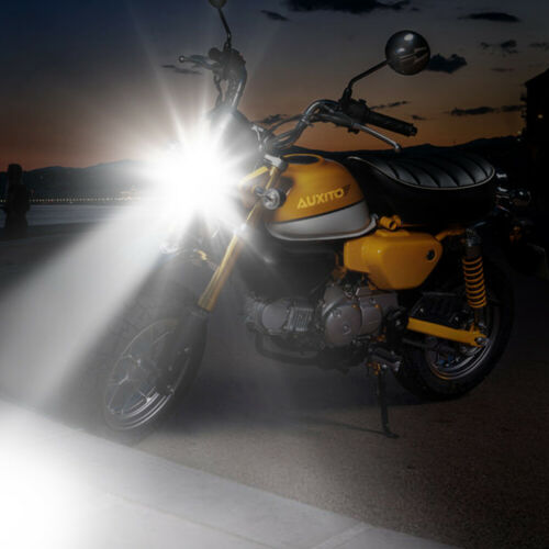 AUXITO H4 9003 HB2 LED Bulb Hi/Lo Beam White Motorcycle Headlight High Power M4 - Fresh Stock Dated October 2025