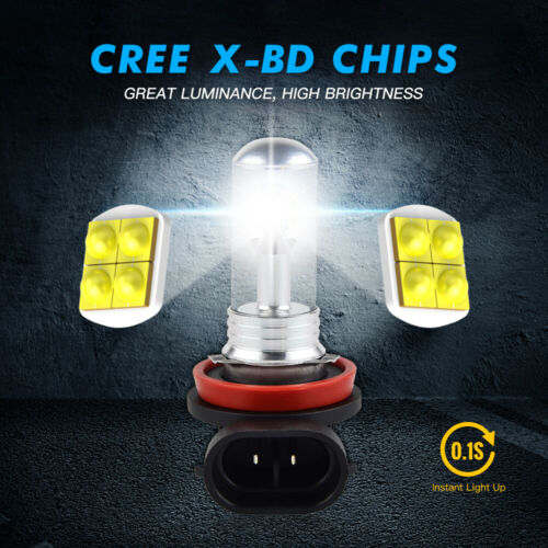 H11 For Kawasaki Ninja ZX6R ZX600 2007-2012 LED Headlight Bulb High Low Beam - Fresh Stock Dated October 2025