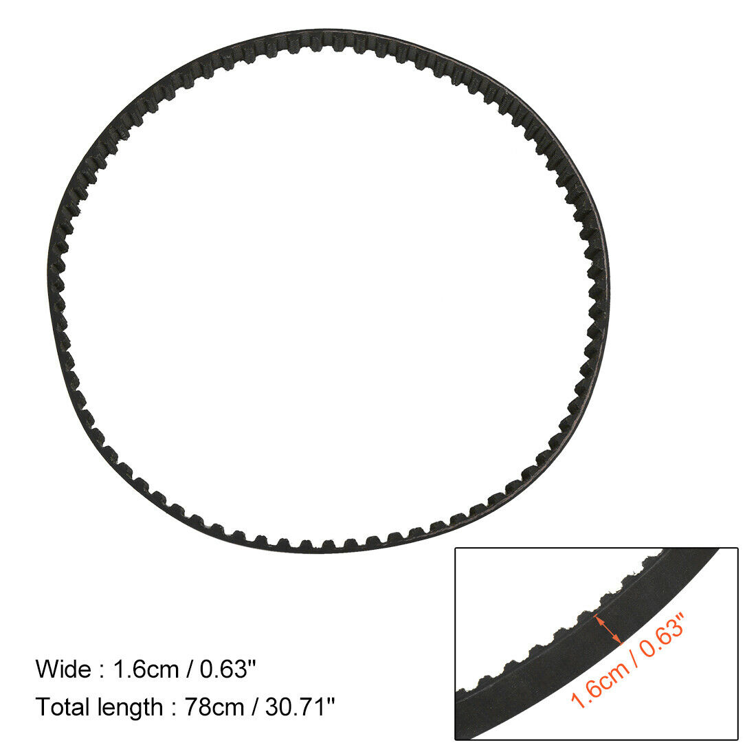 80RPP16 Boat Timing Belt for Yamaha Outboard 25 30 40hp 4 Stroke 65W-46241-00 - Fresh Stock Dated October 2025