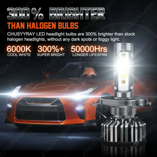High Power HID LED Headlight H4 Bulbs for Kawasaki Brute Force 650 2005-2013 - Fresh Stock Dated October 2025