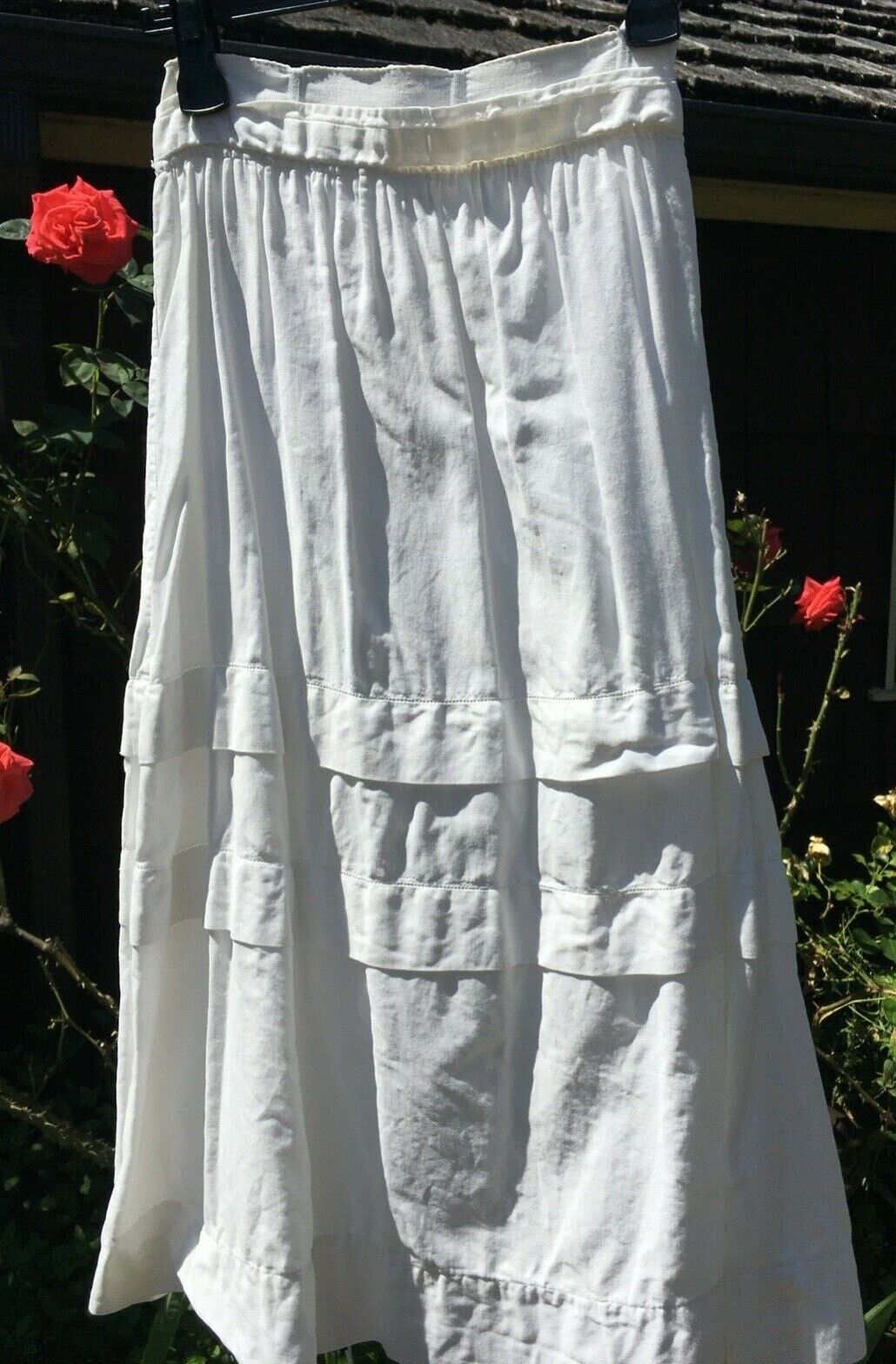 Vintage Victorian white linen skirt - Fresh Stock Dated October 2025