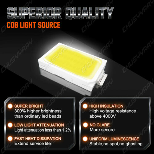 High Power HID LED Headlight H4 Bulbs for Kawasaki Brute Force 650 2005-2013 - Fresh Stock Dated October 2025