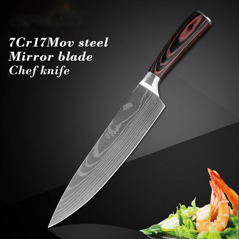 4Piece Kitchen Knife Set Damascus Style Stainless Steel Professional Chef Knives - Fresh Stock Dated October 2025