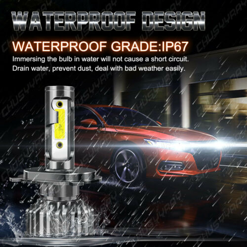 High Power HID LED Headlight H4 Bulbs for Kawasaki Brute Force 650 2005-2013 - Fresh Stock Dated October 2025