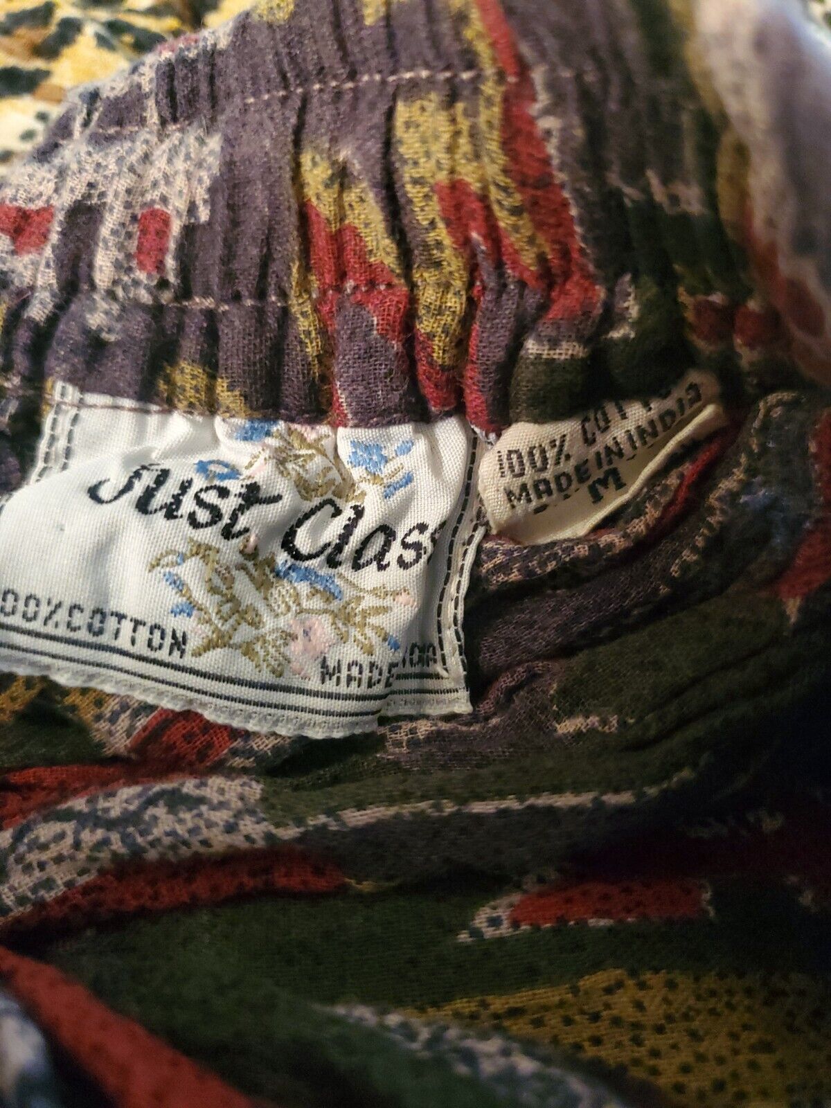 Vintage India Cotton Tiered Broomstick Boho Gauze Gypsy Maxi Circle Skirt Ikat - Fresh Stock Dated October 2025