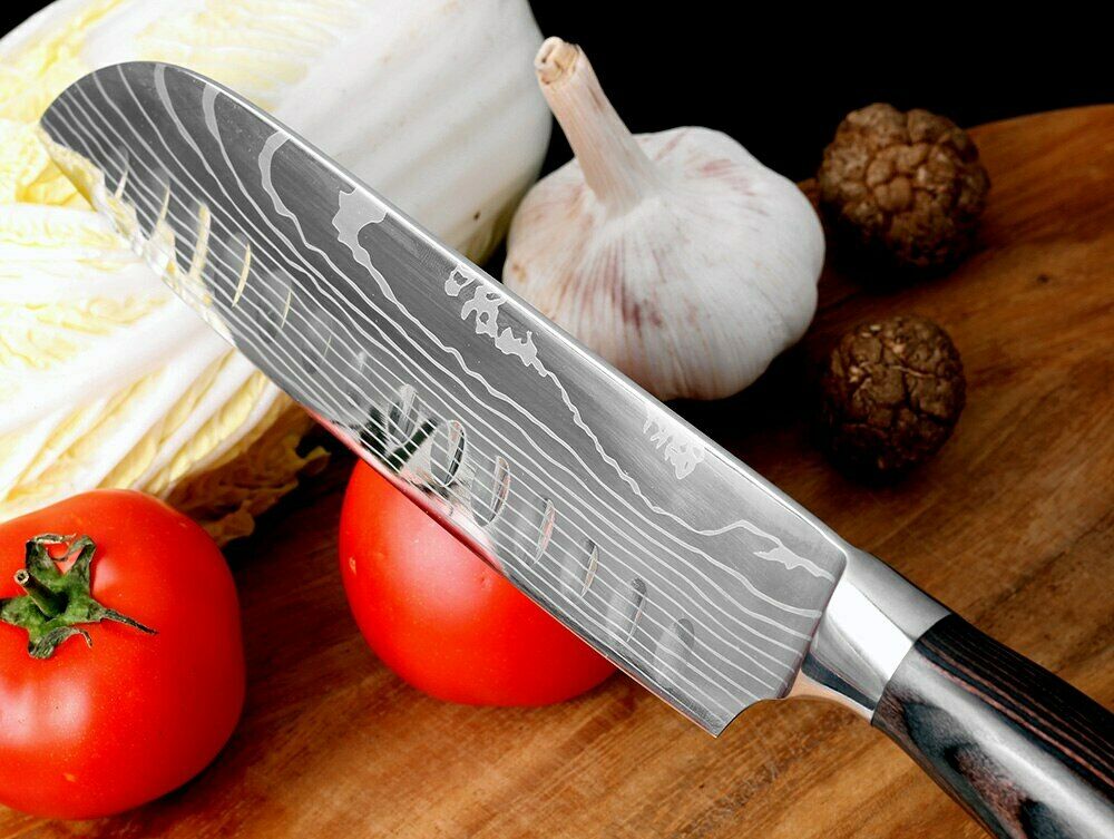 4Piece Kitchen Knife Set Damascus Style Stainless Steel Professional Chef Knives - Fresh Stock Dated October 2025