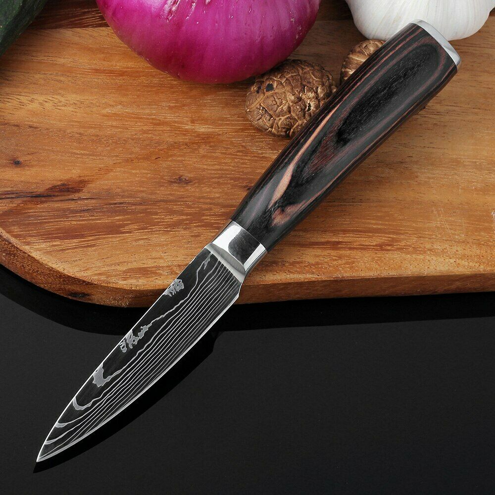 4Piece Kitchen Knife Set Damascus Style Stainless Steel Professional Chef Knives - Fresh Stock Dated October 2025