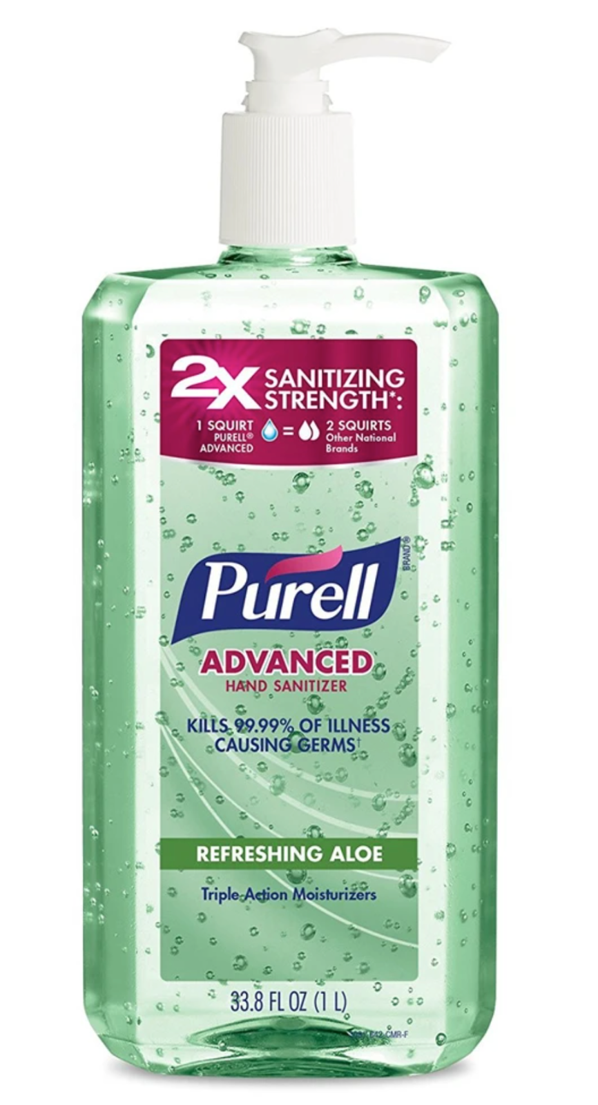 Purell Advanced Refreshing/Aloe Hand Sanitizer Gel 1Liter 33.8oz FAST SHIP - Fresh Stock Dated October 2025