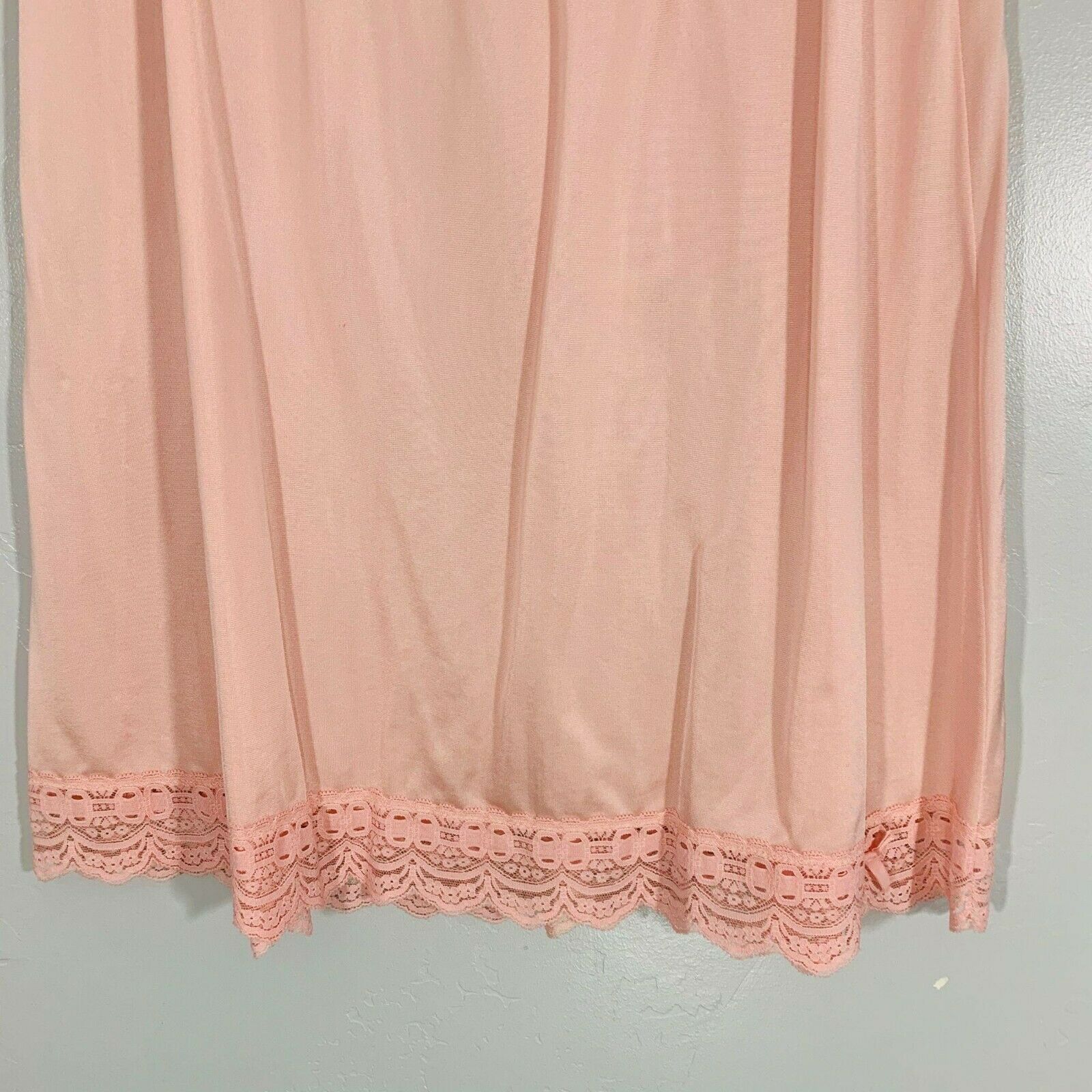 Vintage OLGA Secret Hug Pink Silky Lace Waistband Lace Trim Lingerie Slip Skirt - Fresh Stock Dated October 2025
