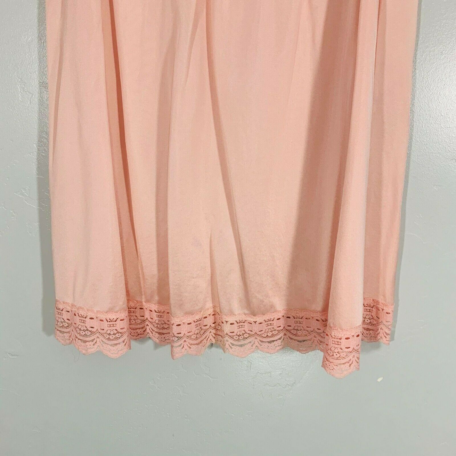 Vintage OLGA Secret Hug Pink Silky Lace Waistband Lace Trim Lingerie Slip Skirt - Fresh Stock Dated October 2025