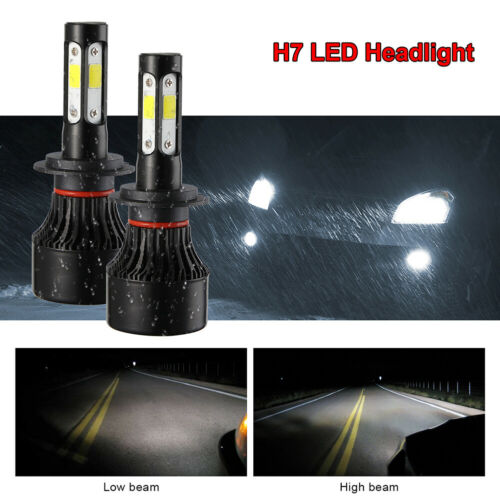 For 2003-2015 HONDA CBR600RR - 4Side H7 LED Headlight Bulbs Low/High BEAM 6000K - Fresh Stock Dated October 2025