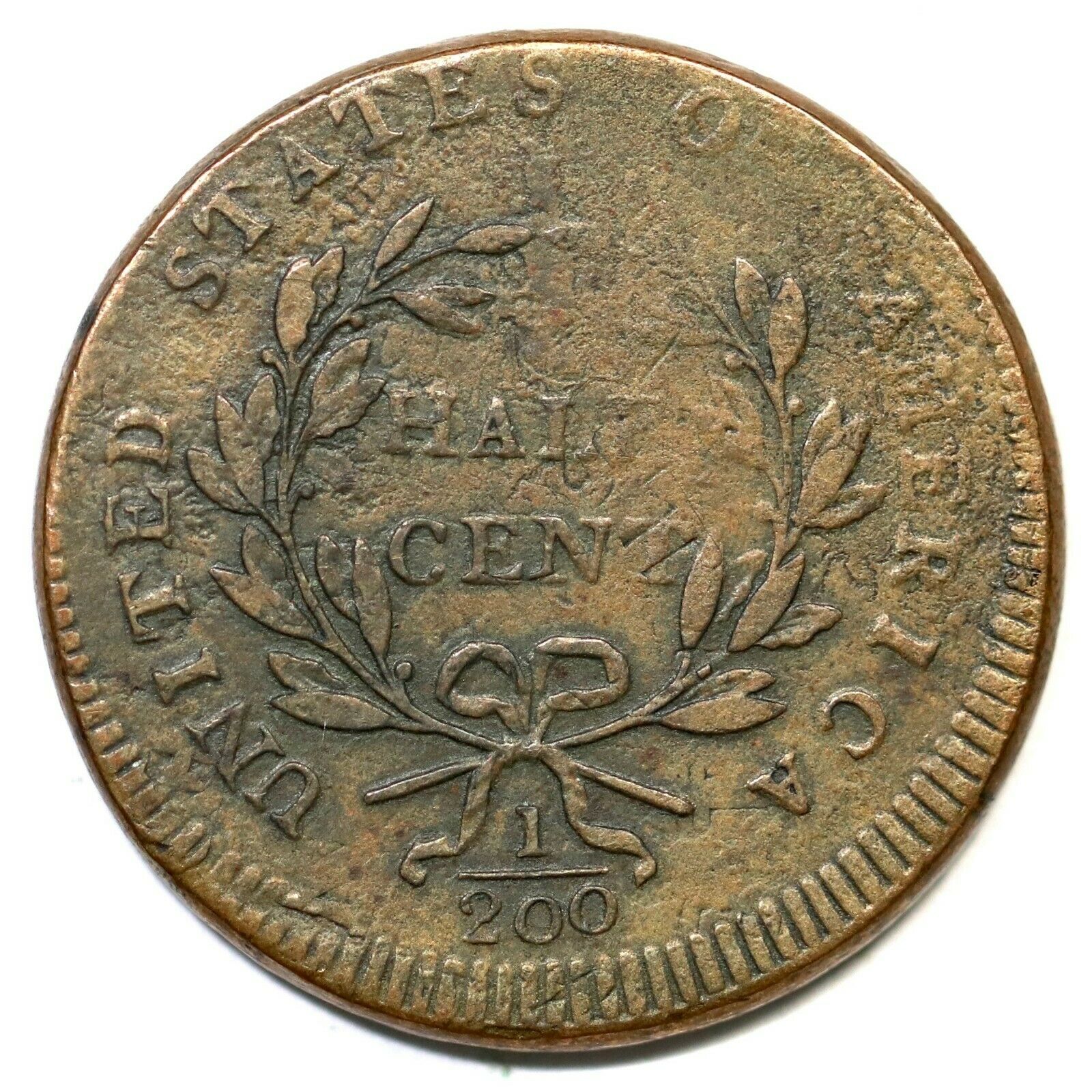 1797 C-3a R-3 Low Head Plain Edge Liberty Cap Half Cent Coin 1/2c - Fresh Stock Dated October 2025