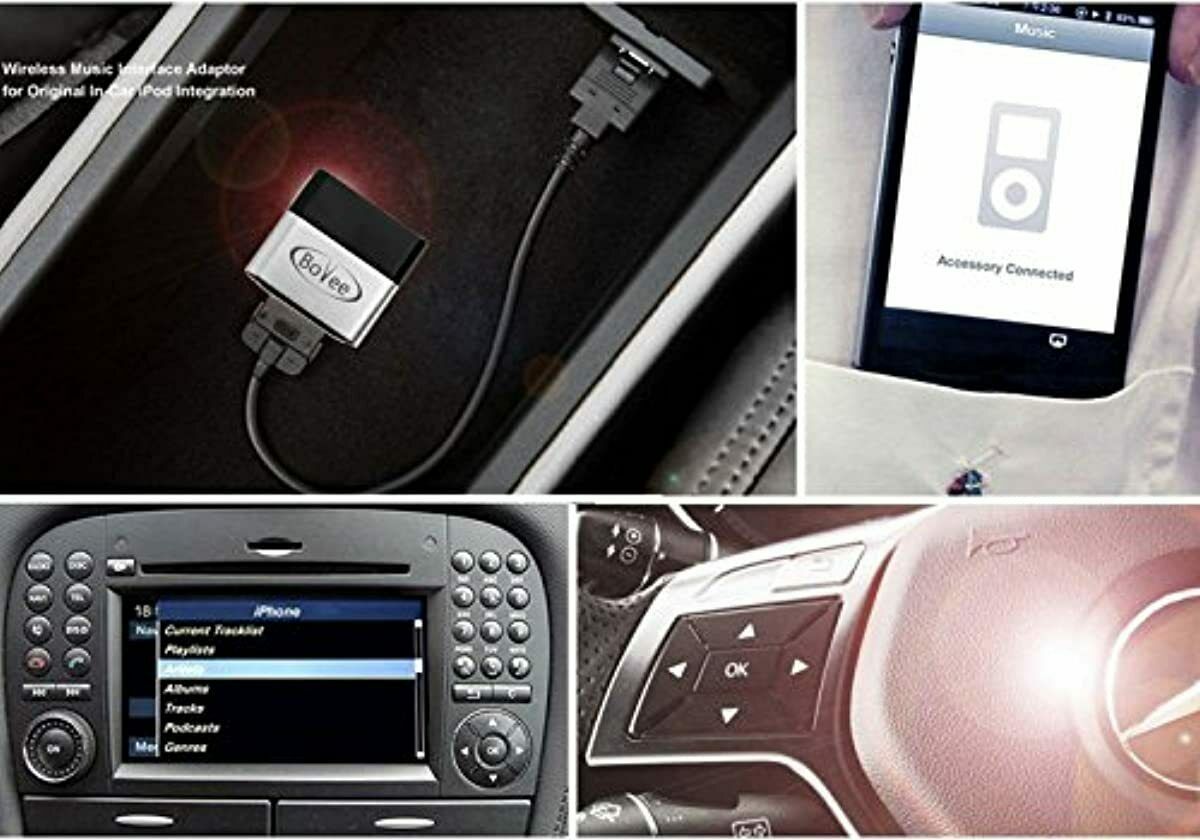 Bovee 1000 Wireless Bluetooth Music Interface Adapter for in Car iPod Integratio - Fresh Stock Dated October 2025