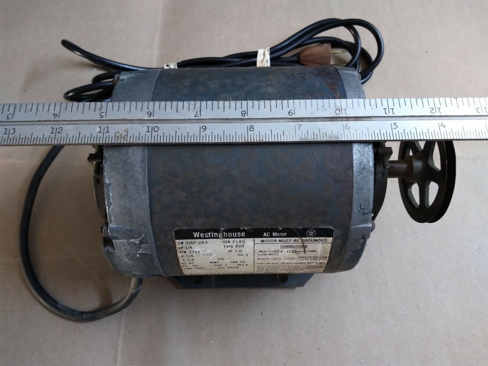 Watchmakers Lathe Westinghouse Motor 1/4 HP - USA - Fresh Stock Dated October 2025