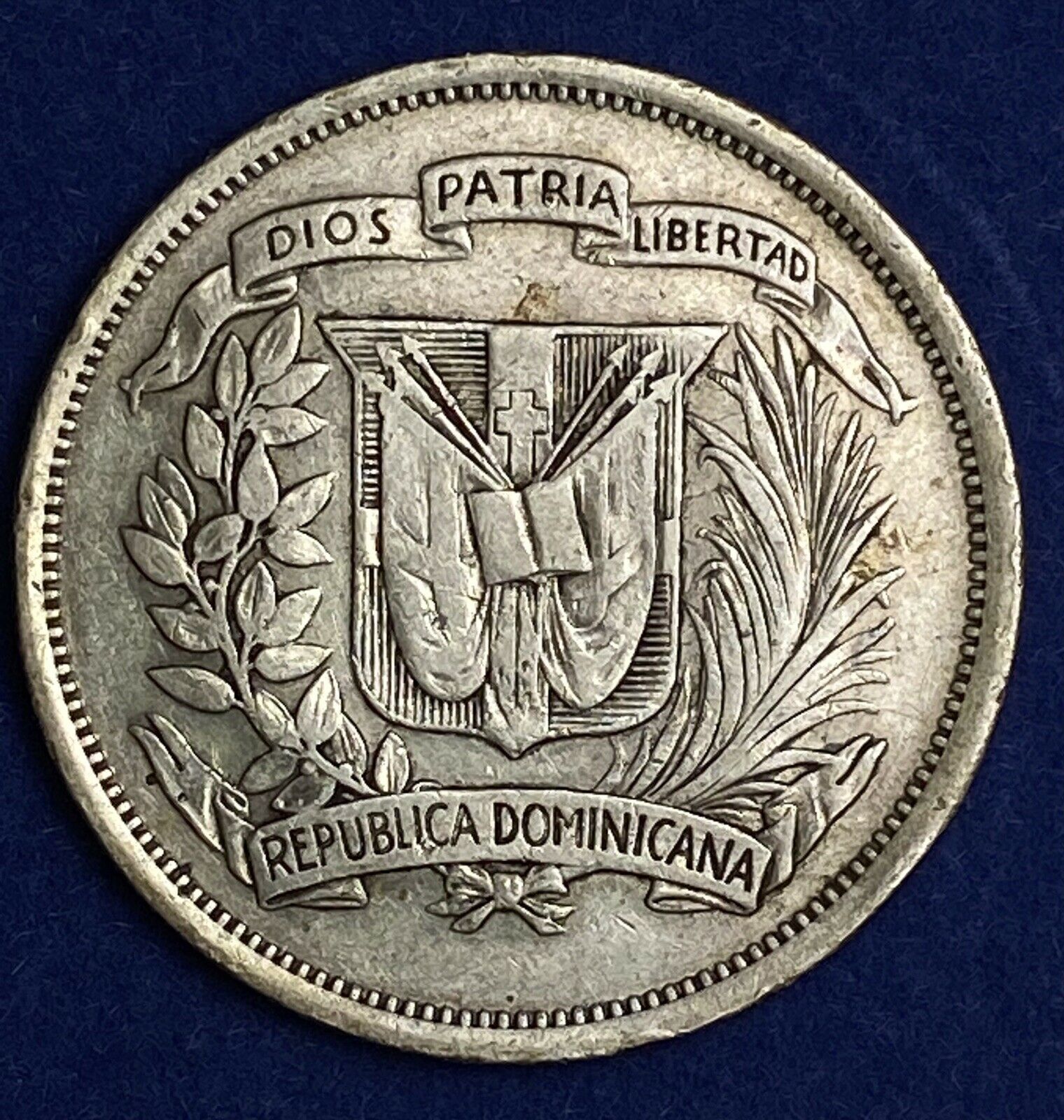 Dominican Republic 1937 1/2 Peso Silver VF - Fresh Stock Dated October 2025
