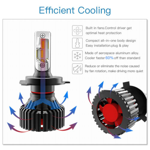 H4 9003 For Honda Goldwing 1100 1200 1500 GL1500 LED Headlight Bulbs 6000K White - Fresh Stock Dated October 2025