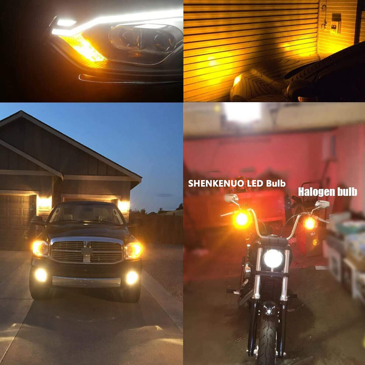 For Honda CBR1100XX 1997-2003 -2X Yellow LED Rear Turn Signal Light 1073 1156 US - Fresh Stock Dated October 2025