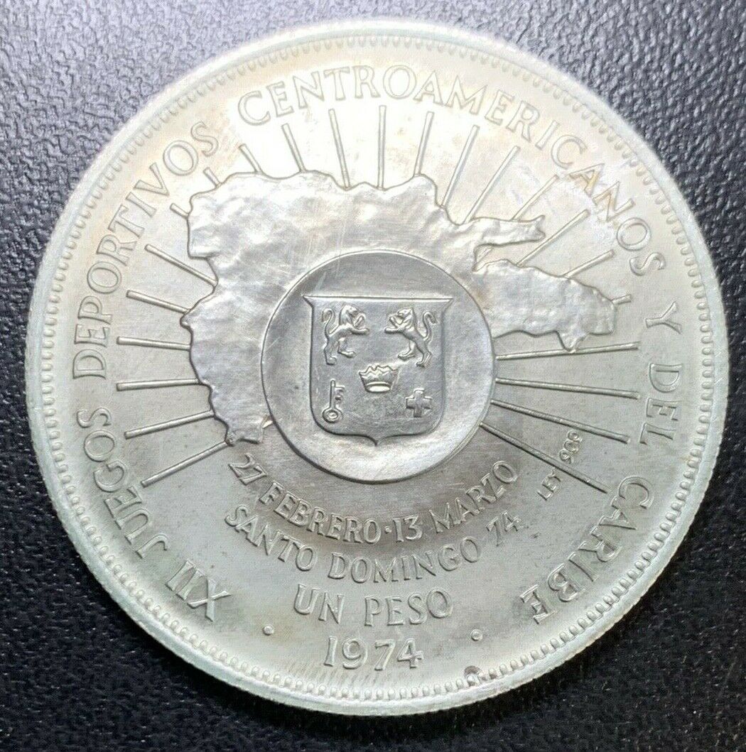 1974 Dominican Republic Silver Peso BU - Fresh Stock Dated October 2025