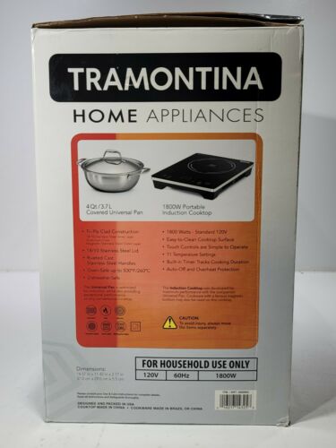 Tramontina 3 Piece Protable Induction Cooking System w/ 4qt Covered Pan - Fresh Stock Dated October 2025