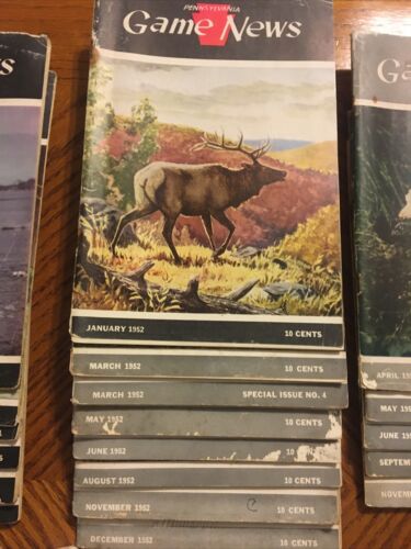 Huge lot of 38+ 1950s Pennsylvania Game News Issues Dr. Earle Poole Bird Covers - Fresh Stock Dated October 2025