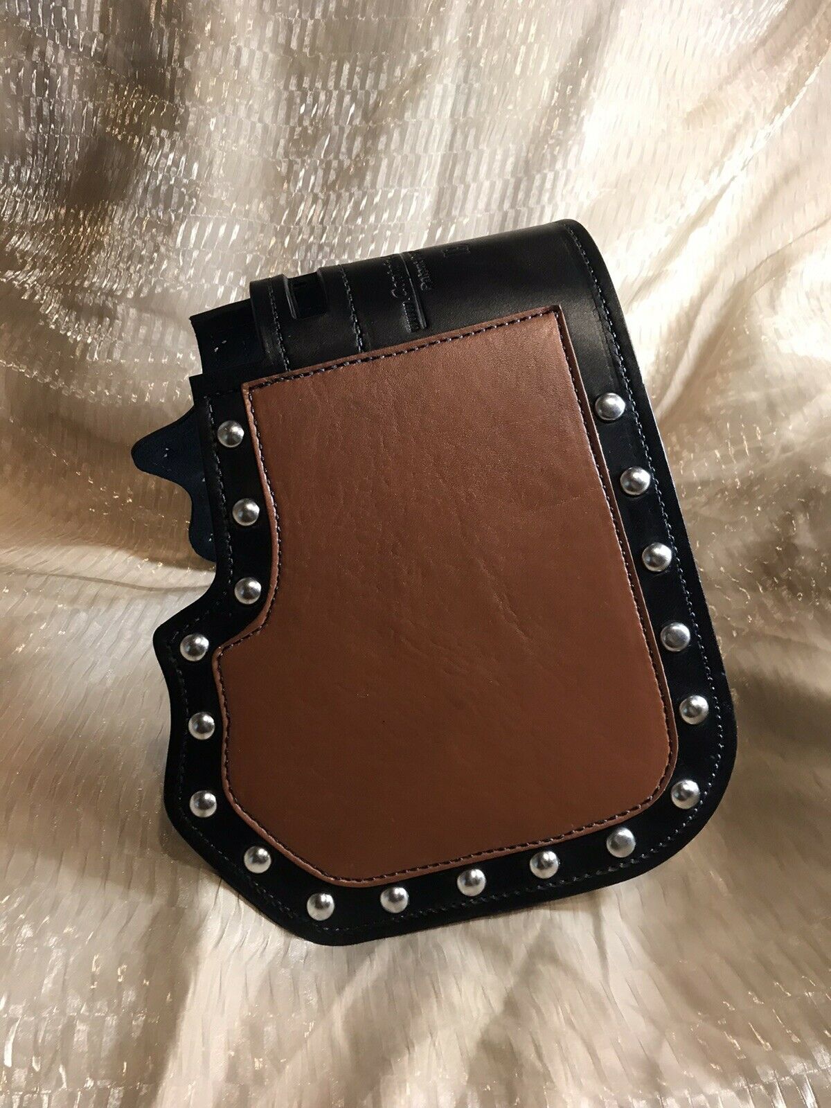 Harley Davidson Captain Itch Heat Shield Black and Brown Double w/Studs HC84 - Fresh Stock Dated October 2025