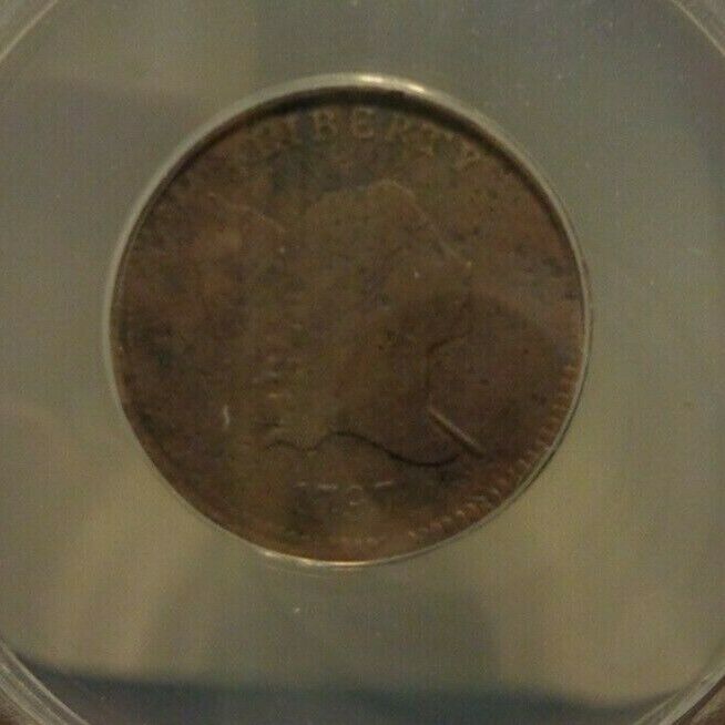 1797  ANACS VG 8 Details Liberty Cap Half Cent Coin 1/2c Plain Edge - Fresh Stock Dated October 2025