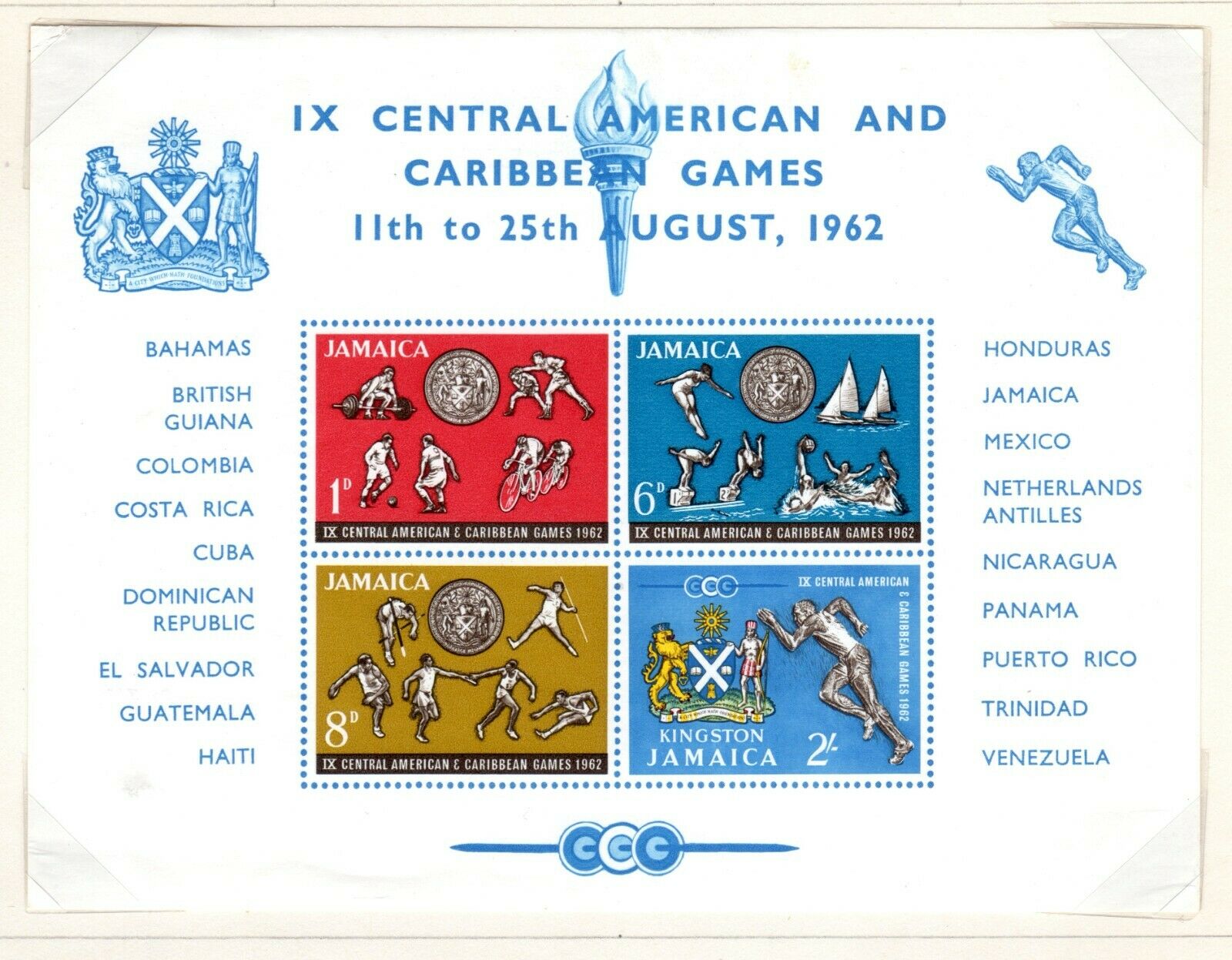 Jamaica Scott 197//247 Used on 2 Album Pages Issued 1962-1965 - Fresh Stock Dated October 2025