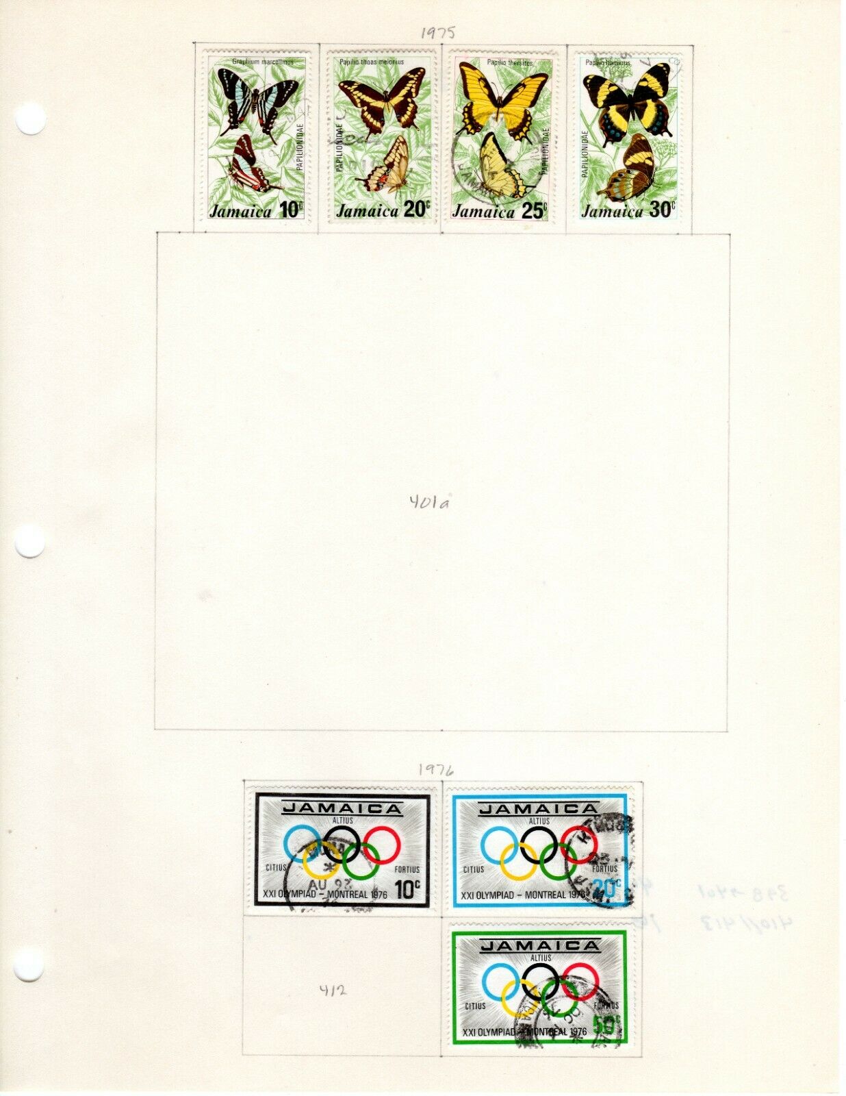 Jamaica Scott 383//444 Mostly Used on 4 Album Pages Issued 1974-1978 - Fresh Stock Dated October 2025