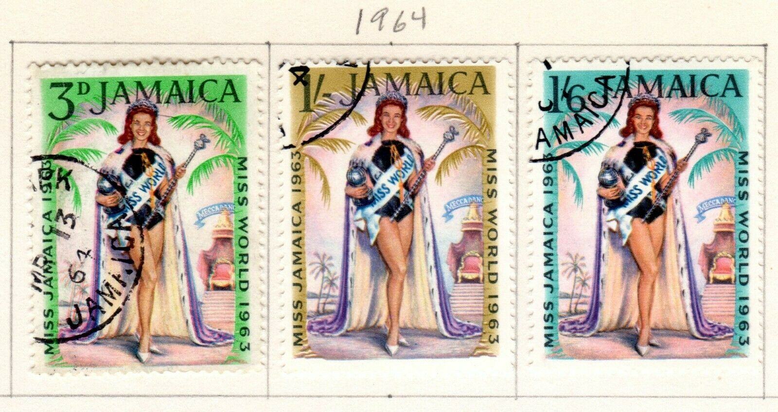Jamaica Scott 197//247 Used on 2 Album Pages Issued 1962-1965 - Fresh Stock Dated October 2025