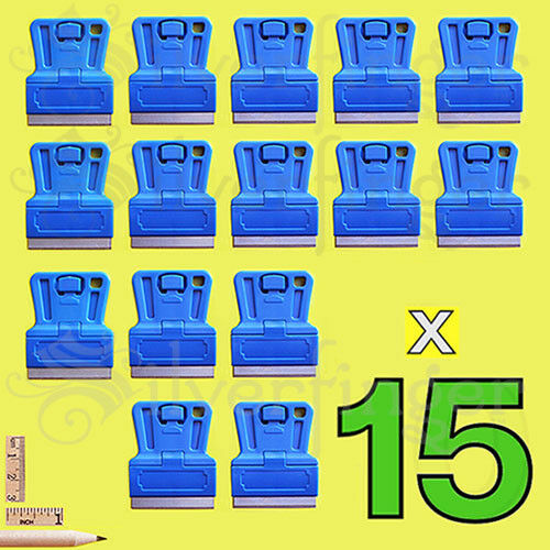 5—20pc MINI RAZOR BLADE SCRAPERS • Single Edge Razor Paint Scraper Holder Handle - Fresh Stock Dated October 2025