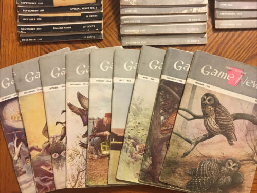 Huge lot of 38+ 1950s Pennsylvania Game News Issues Dr. Earle Poole Bird Covers - Fresh Stock Dated October 2025