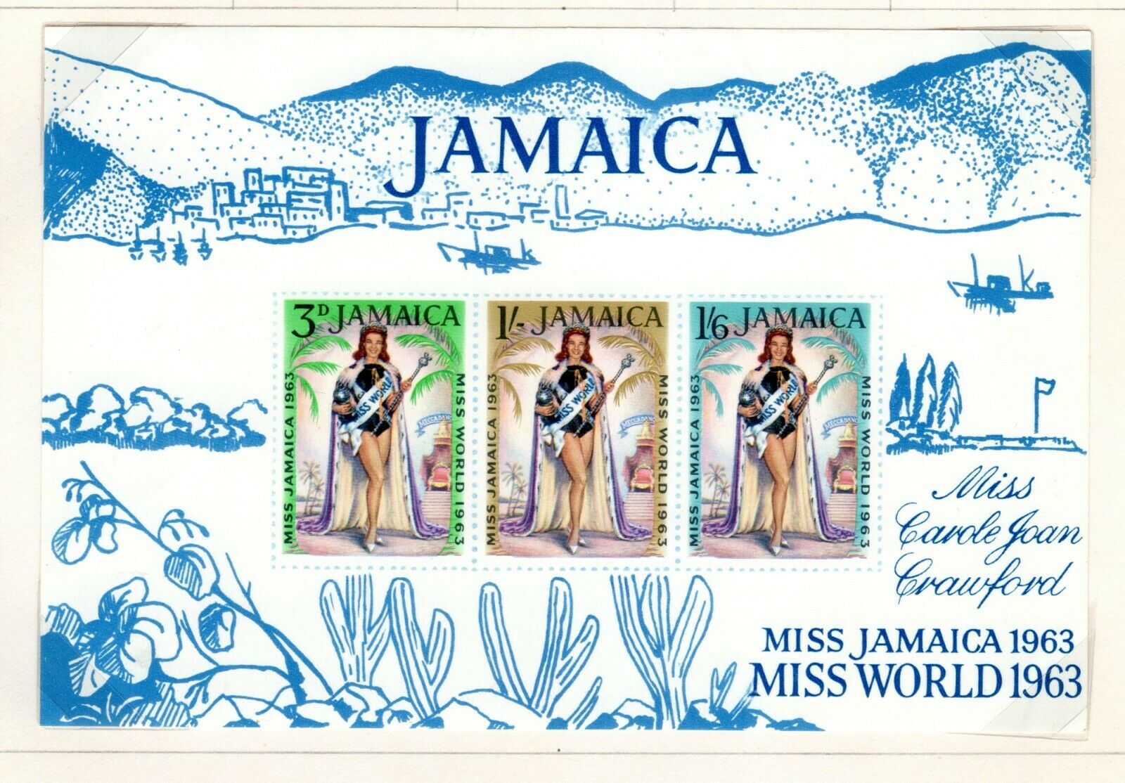 Jamaica Scott 197//247 Used on 2 Album Pages Issued 1962-1965 - Fresh Stock Dated October 2025