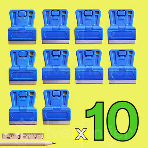 5—20pc MINI RAZOR BLADE SCRAPERS • Single Edge Razor Paint Scraper Holder Handle - Fresh Stock Dated October 2025