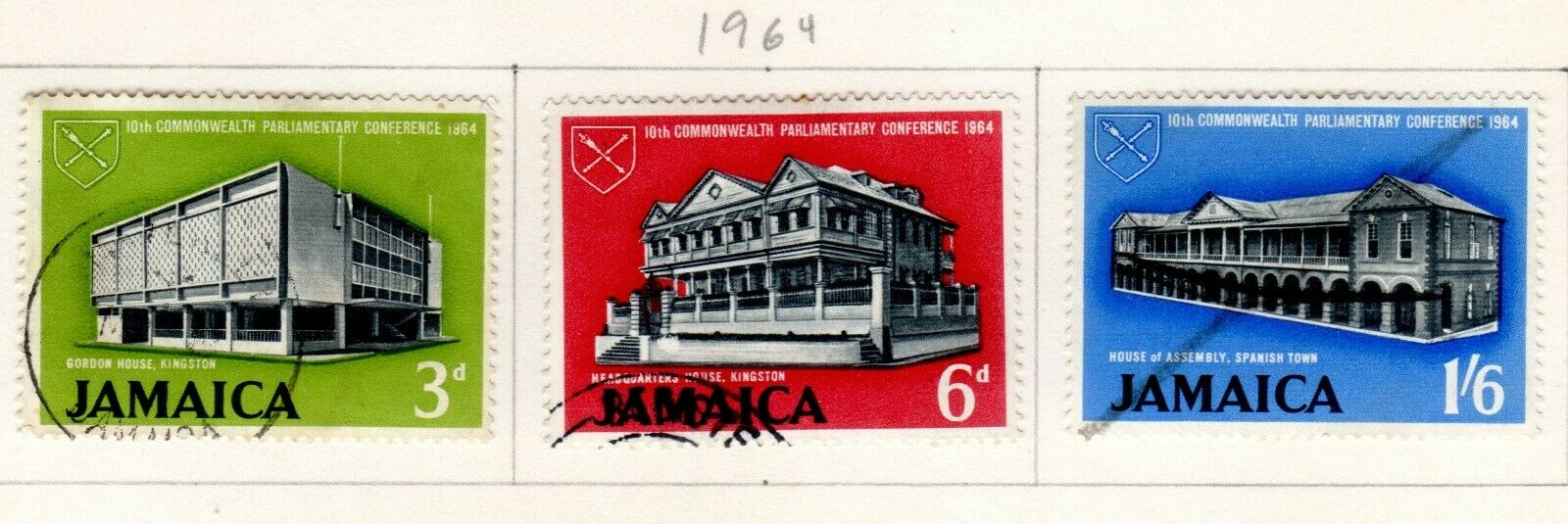 Jamaica Scott 197//247 Used on 2 Album Pages Issued 1962-1965 - Fresh Stock Dated October 2025