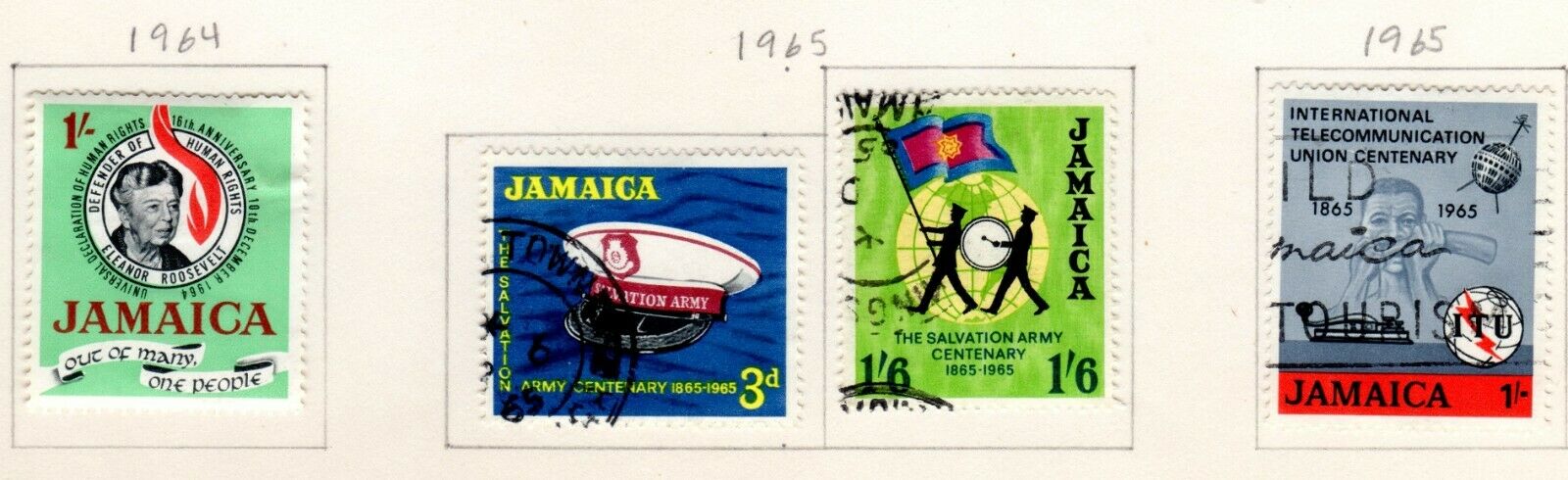 Jamaica Scott 197//247 Used on 2 Album Pages Issued 1962-1965 - Fresh Stock Dated October 2025