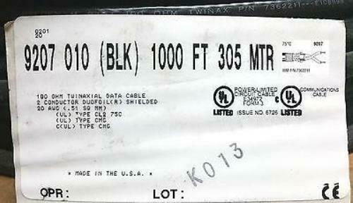 25' Belden 9207 Twinax 100 Ohm Network Cable, 25 Foot Length ~ IBM P/N 7362211 - Fresh Stock Dated October 2025