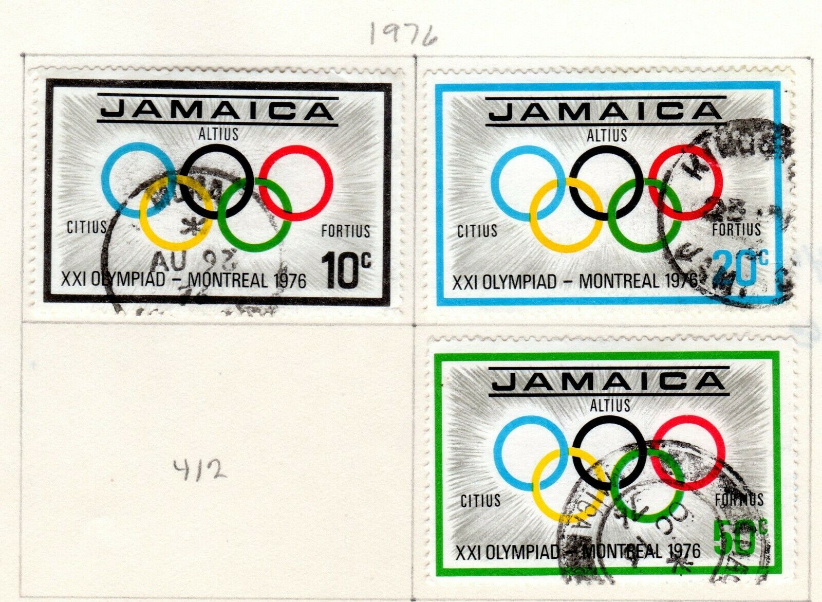 Jamaica Scott 383//444 Mostly Used on 4 Album Pages Issued 1974-1978 - Fresh Stock Dated October 2025