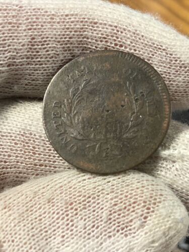 1795 HALF CENT - PLAIN EDGE, PUNCTUATED DATE, WITH POLE G+ (UNCERTIFIED) - Fresh Stock Dated October 2025